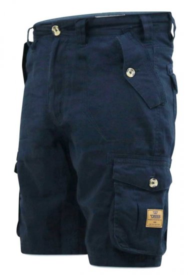 D555 RODNEY Cotton Cargo Shorts Navy - Shorts - Shorts i store størrelser - W40-W60