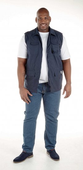 D555 Enzo Multi Pocket Waistcoat Navy - Sportstøj & outdoor - Sportstøj i store størrelser til mænd