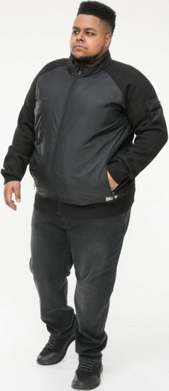 D555 MARSDEN Hybrid Knitted Jacket With Bonded Fleece Lining Black - Jakker - Jakker i store størrelser, 2XL- 12XL