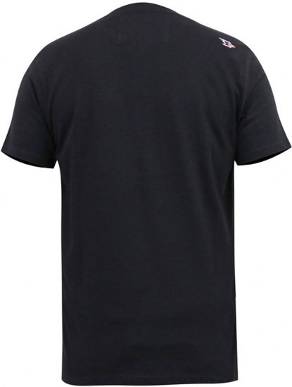 D555 EDWALTON NYCTY Camo Printed Crew Neck T-Shirt Washed Black - T-shirts - T-shirts i store størrelser - 2XL-14XL