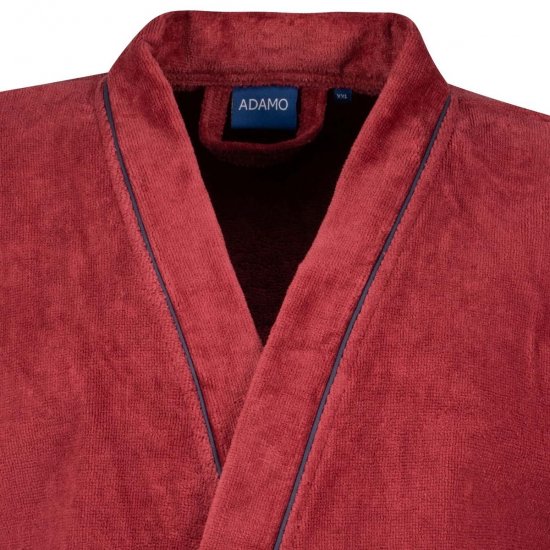 Adamo 149014 Morgenkåbe i velour Bordeaux - Undertøj og badetøj - Badetøj og Undertøj i store størrelser 