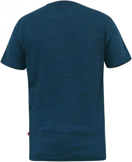 D555 ORSTON Reno Fabric Crew Neck T-Shirt With Chest Embroidery Blue Reno - T-shirts - T-shirts i store størrelser - 2XL-14XL