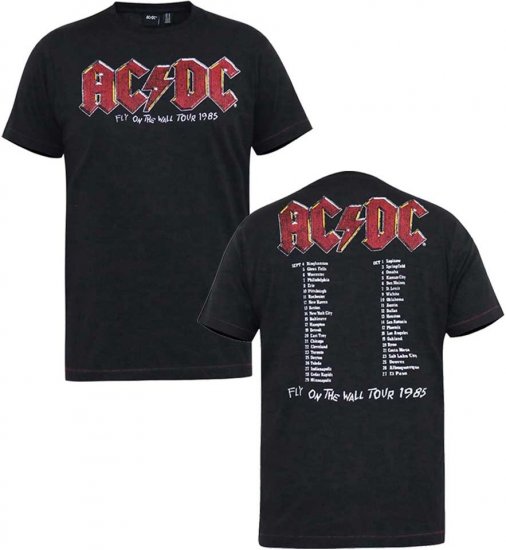 D555 JAILBREAK Official Ac/Dc Printed T-Shirt With Front And Back Print - Black - T-shirts - T-shirts i store størrelser - 2XL-14XL