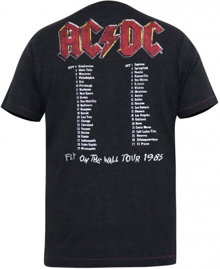 D555 JAILBREAK Official Ac/Dc Printed T-Shirt With Front And Back Print - Black - T-shirts - T-shirts i store størrelser - 2XL-14XL