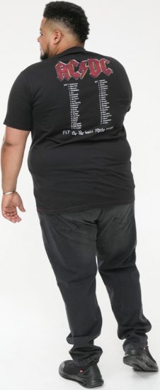 D555 JAILBREAK Official Ac/Dc Printed T-Shirt With Front And Back Print - Black - T-shirts - T-shirts i store størrelser - 2XL-14XL