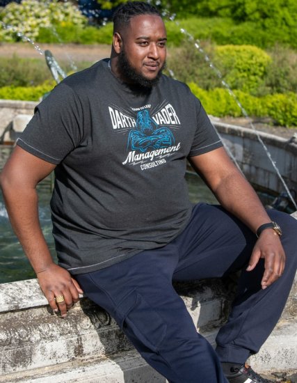 D555 SOLO Official Star Wars Management Consulting Printed T-Shirt Black Reno - T-shirts - T-shirts i store størrelser - 2XL-14XL