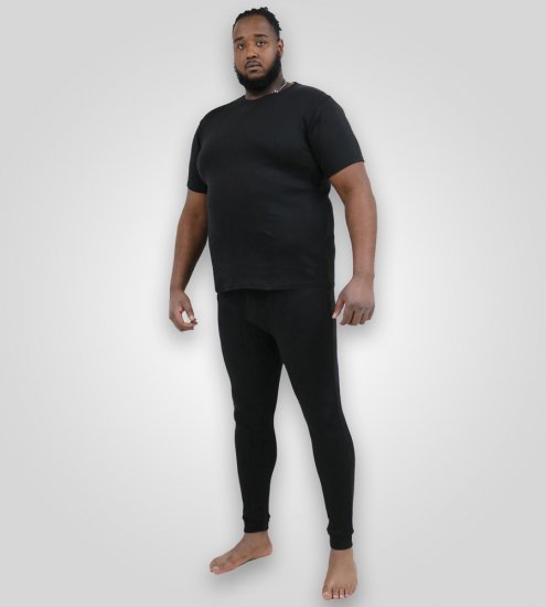 D555 Motherwell Thermal Short Sleeve T-Shirt Black - Undertøj og badetøj - Badetøj og Undertøj i store størrelser 