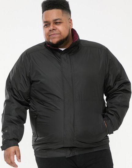 D555 Rudy Showerproof Fleece Lined Jacket With Packaway Hood - Black - Jakker - Jakker i store størrelser, 2XL- 12XL