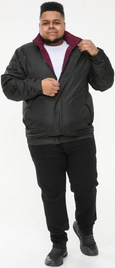 D555 Rudy Showerproof Fleece Lined Jacket With Packaway Hood - Black - Jakker - Jakker i store størrelser, 2XL- 12XL