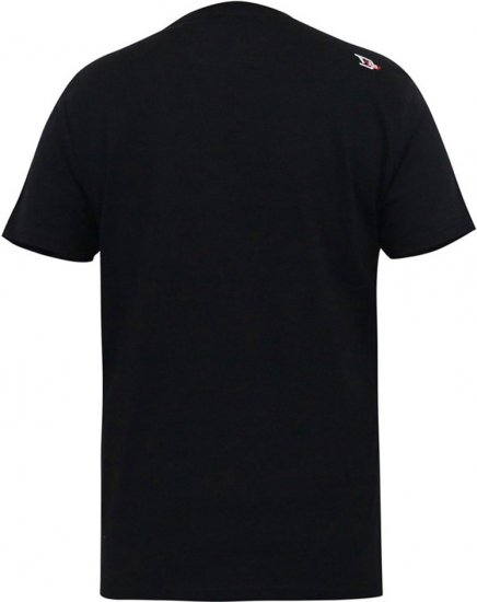 D555 MALCOM Snake And Roses Printed Crew Neck T-Shirt Black - T-shirts - T-shirts i store størrelser - 2XL-14XL