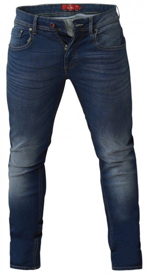 D555 Ambrose Tapered Fit Stretch Jeans Dark Blue TALL SIZES - HERRETØJ MT-6XLT - Tøj til høje mænd