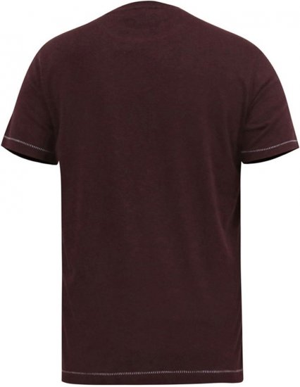 D555 DIVISION Official Pink Floyd Printed T-Shirt Burgundy - T-shirts - T-shirts i store størrelser - 2XL-14XL