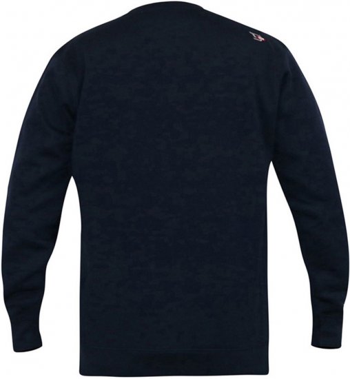 D555 KEYWORTH Authentic Printed Crew Neck Sweatshirt Navy - Trøjer og Hættetrøjer - Trøjer og Hættetrøjer i store størrelser - 2XL-14XL