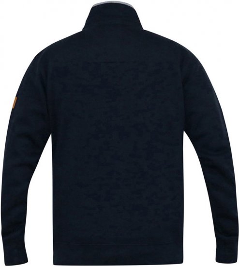 D555 NASHUA Zip Through Sweatshirt In Fleece Navy - Trøjer og Hættetrøjer - Trøjer og Hættetrøjer i store størrelser - 2XL-14XL
