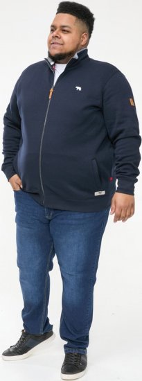 D555 NASHUA Zip Through Sweatshirt In Fleece Navy - Trøjer og Hættetrøjer - Trøjer og Hættetrøjer i store størrelser - 2XL-14XL