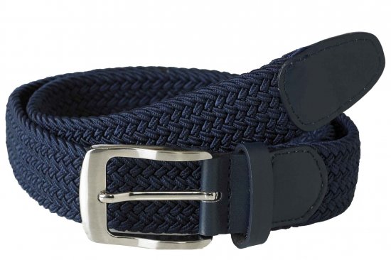 D555 Dani Braided Belt Navy - Bælter - Store Bælter - W40-W70/2XL-8XL