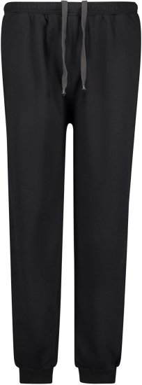 Adamo Athen Sweatpants with Cuffs Black - Joggingbukser og shorts - Sweatpants og Sweatshorts 2XL-12XL