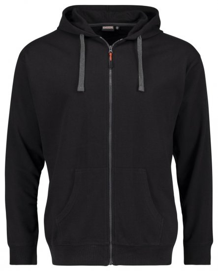 Adamo 159306 Hættejakke Sort - Trøjer og hættetrøjer - Trøjer og Hættetrøjer i store størrelser - 2XL-14XL
