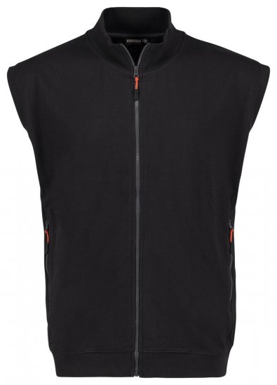Adamo 159307 Sweatvest Sort - Trøjer og hættetrøjer - Trøjer og Hættetrøjer i store størrelser - 2XL-14XL