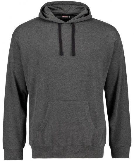 Adamo 159310 Hættetrøje Mørkegrå meleret - Trøjer og hættetrøjer - Trøjer og Hættetrøjer i store størrelser - 2XL-14XL