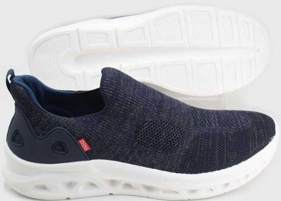 D555 Blyth 2 Kingsize Hands Free Shoes With Knitted Top Navy - Herresko 40-52 - 