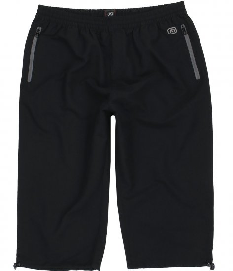 Adamo Oskar Capri Shorts Black - Joggingbukser og shorts - Sweatpants og Sweatshorts 2XL-12XL