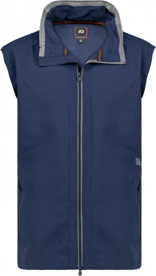Adamo Orlando Fitness Vest Full Zipper Navy - Sportstøj & outdoor - Sportstøj i store størrelser til mænd