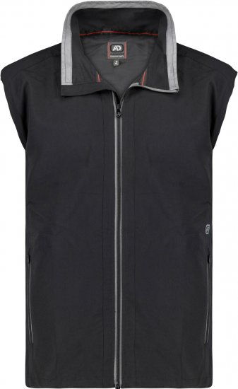 Adamo Orlando Fitness Vest Full Zipper Black - Sportstøj & outdoor - Sportstøj i store størrelser til mænd