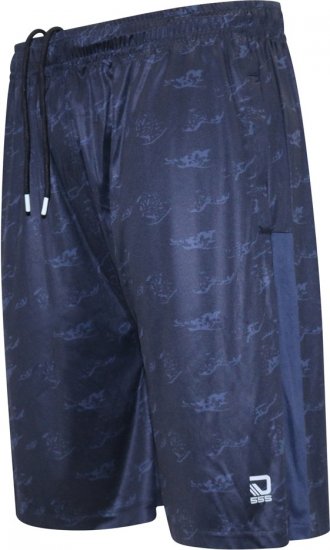 D555 Woking Dry Wear Fully Elasticated Polyester Shorts Navy - Sportstøj & outdoor - Sportstøj i store størrelser til mænd