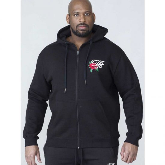 D555 Verlin Couture Full Zip Hoodie Black - Trøjer og hættetrøjer - Trøjer og Hættetrøjer i store størrelser - 2XL-14XL