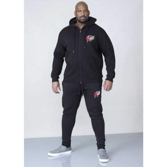 D555 Verlin Couture Full Zip Hoodie Black - Trøjer og hættetrøjer - Trøjer og Hættetrøjer i store størrelser - 2XL-14XL