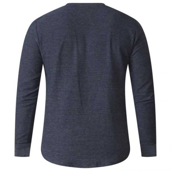 D555 Plato Long Sleeve T-shirt Charcoal - T-shirts - T-shirts i store størrelser - 2XL-14XL