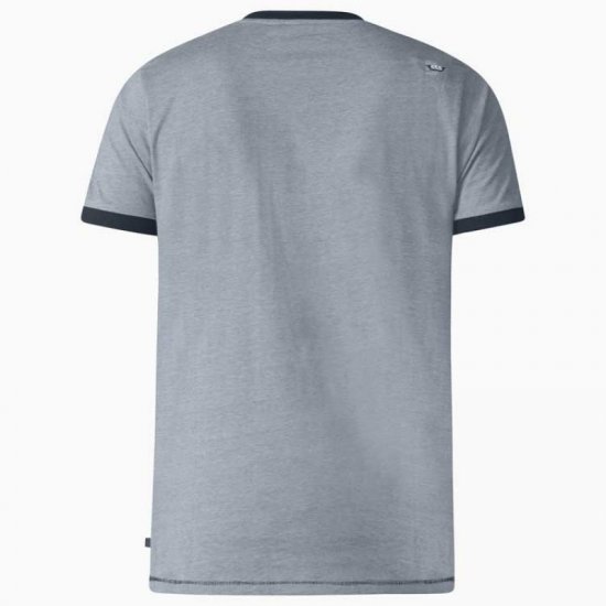 D555 Howie Fine Stripe T-shirt Grey - T-shirts - T-shirts i store størrelser - 2XL-14XL