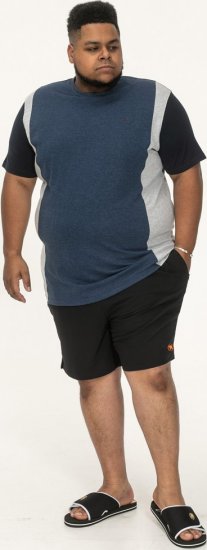 D555 Neath Cut And Sew Crew Neck T-Shirt Denim - T-shirts - T-shirts i store størrelser - 2XL-14XL