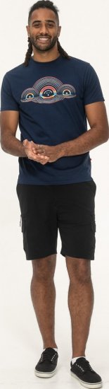 D555 Cheltenham Record With Reflection Printed T-shirt French Navy - T-shirts - T-shirts i store størrelser - 2XL-14XL