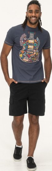 D555 Stockport Multi Coloured Guitar Printed T-Shirt Denim - T-shirts - T-shirts i store størrelser - 2XL-14XL