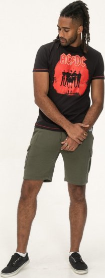 D555 Uxbridge Official AC/DC Band Printed Crew Neck T-Shirt Washed Black TALL SIZES - T-shirts - T-shirts i store størrelser - 2XL-14XL