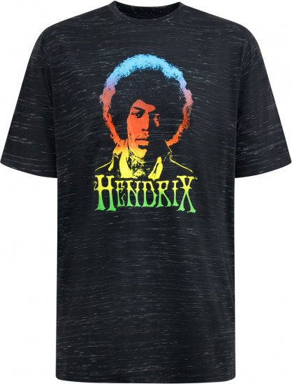 D555 Hendrix Official Jimi Hendrix Printed Crew Neck T-Shirt Black Reno - Band T-shirts - 