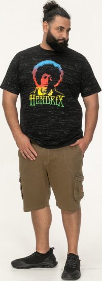 D555 Hendrix Official Jimi Hendrix Printed Crew Neck T-Shirt Black Reno - Band T-shirts - 
