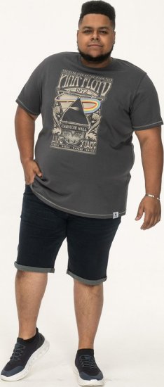 D555 HANLEY Official Pink Floyd Crew Neck T-Shirt Dark Grey - T-shirts - T-shirts i store størrelser - 2XL-14XL