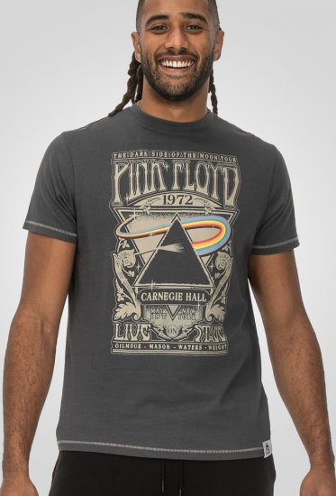 D555 HANLEY Official Pink Floyd Crew Neck T-Shirt Dark Grey - T-shirts - T-shirts i store størrelser - 2XL-14XL
