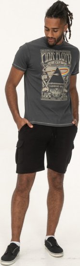 D555 HANLEY Official Pink Floyd Crew Neck T-Shirt Dark Grey - T-shirts - T-shirts i store størrelser - 2XL-14XL