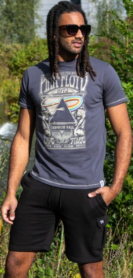 D555 HANLEY Official Pink Floyd Crew Neck T-Shirt Dark Grey - T-shirts - T-shirts i store størrelser - 2XL-14XL