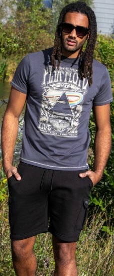 D555 HANLEY Official Pink Floyd Crew Neck T-Shirt Dark Grey - T-shirts - T-shirts i store størrelser - 2XL-14XL