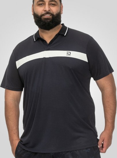 D555 Hinckley Stretch Polo With Contrast Tipping Collar Navy - Polotrøjer - Polotrøjer 2XL-8XL