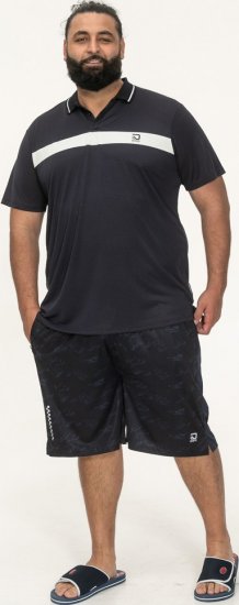 D555 Hinckley Stretch Polo With Contrast Tipping Collar Navy - Polotrøjer - Polotrøjer 2XL-8XL