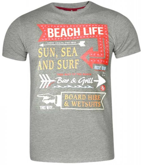 D555 Kennedy T-shirt Khaki Marl - T-shirts - T-shirts i store størrelser - 2XL-14XL