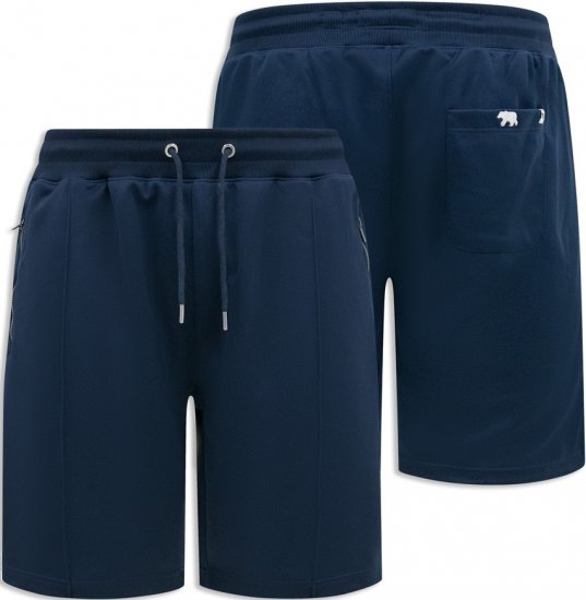 D555 Spalding Elasticated Waist Interlock Shorts Navy - Joggingbukser og shorts - Sweatpants og Sweatshorts 2XL-12XL