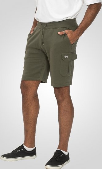 D555 Wigan 1 Elasticated Waist Fleece Cargo Shorts Khaki - Joggingbukser og shorts - Sweatpants og Sweatshorts 2XL-12XL