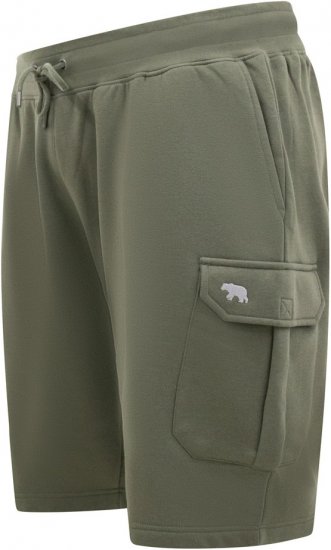 D555 Wigan 1 Elasticated Waist Fleece Cargo Shorts Khaki - Joggingbukser og shorts - Sweatpants og Sweatshorts 2XL-12XL